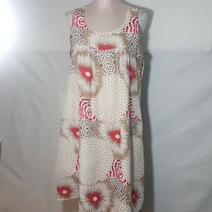 Apostrophe Dress Brown and Red size Large